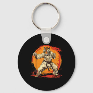 Chaveiro Artes Marciais MMA Tigre Aquarela Taekwondo Kickbo