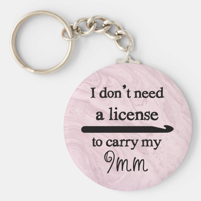 Chaveiro Artesanatos de Licença de Gancho Crochet Marble Ro (Frente)