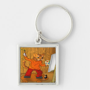 Chaveiro Artista Painter Cat