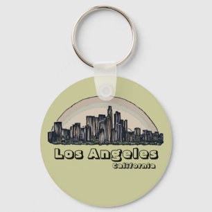 Chaveiro artístico da skyline de Los Angeles
