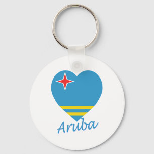 Chaveiro Aruba Flag Heart