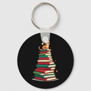 Chaveiro Árvore Ama Ler Livros Gato Bibliotecário Engraçado