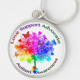 Chaveiro Árvore Arco-Íris Autismo