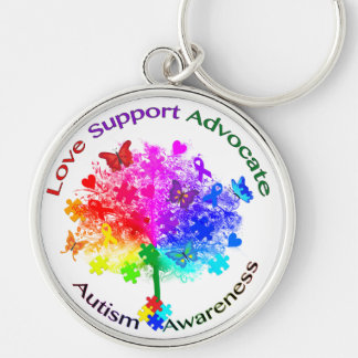 Chaveiro Árvore Arco-Íris do Autismo