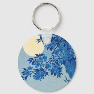 Chaveiro Árvore Azul ao Luar: Noite de Flor de Cerejeira Ja