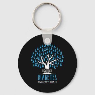 Chaveiro Árvore Azul de Fita - Sensibilização para a Diabet