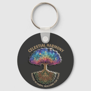 Chaveiro Árvore da Harmonia Celestial - Mandala de Meditaçã