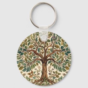 Chaveiro Árvore da Vida de William Morris Pré-Rafaelita Vin