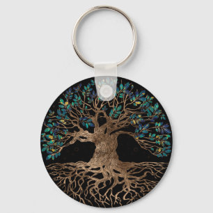 Chaveiro Árvore da vida - Ouro de iggdrasil e ornamento de