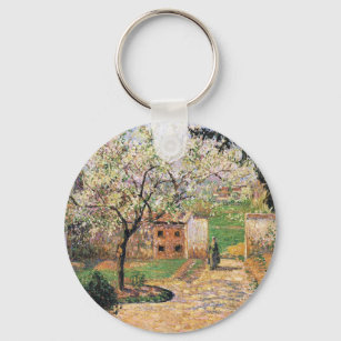 Chaveiro Árvore de ameixa de flores, Eragny Camille Pissarr