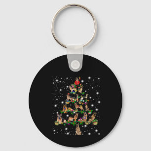 Chaveiro Árvore De Natal Alemã Abrangida Pela Lâmpada