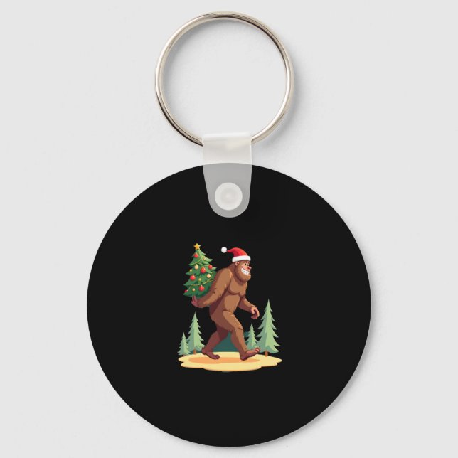 Chaveiro Árvore de Natal Bigfoot Santa Hat (Frente)