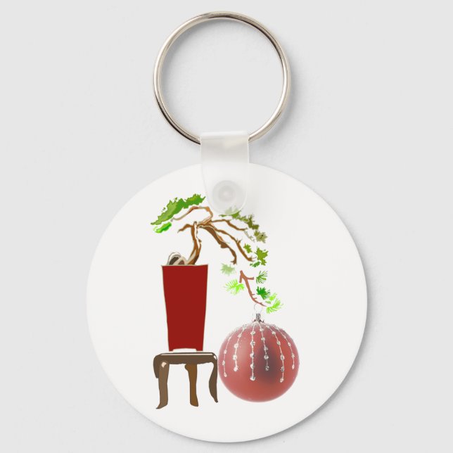 Chaveiro Árvore de Natal Bonsai (Frente)