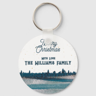 Chaveiro Árvore de Natal com Neve Feliz Natal