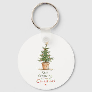 Chaveiro Árvore de Natal em Vaso Aquarela
