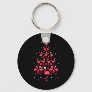 Chaveiro Árvore de Natal Flamingo Rosa Flamingos Fofo Natal