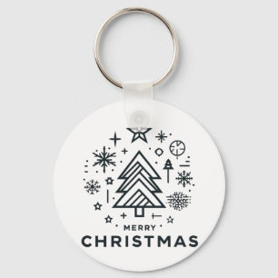 Chaveiro Árvore de Natal minimalista Design de Natal feliz