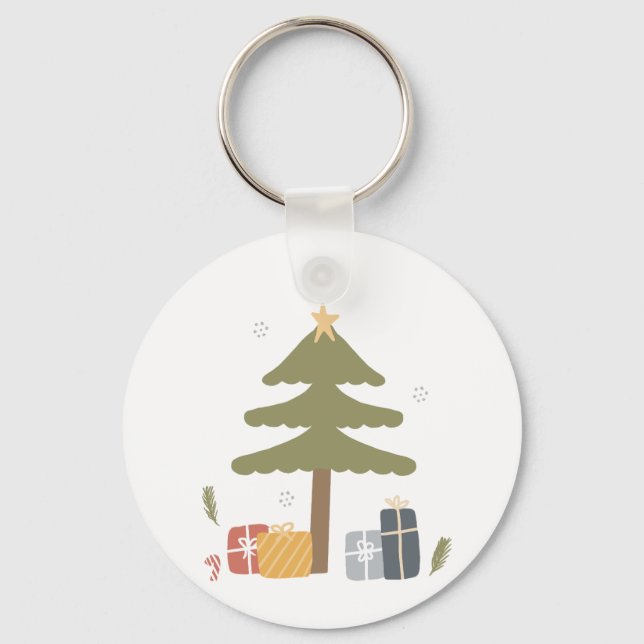 Chaveiro Árvore de Natal Scandi do Partido Nórdico (Frente)