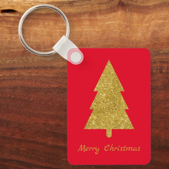 Chaveiro Árvore de ouro de luxo bonito personalizada, verme (Frente)