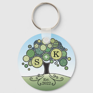 Chaveiro Árvore de Padrão de Casamento de Casamento de Ve