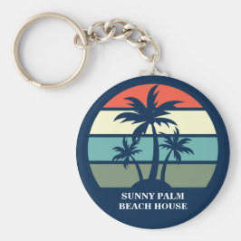 Chaveiro Árvore de Palma Azul de Aluguel de Férias de Praia