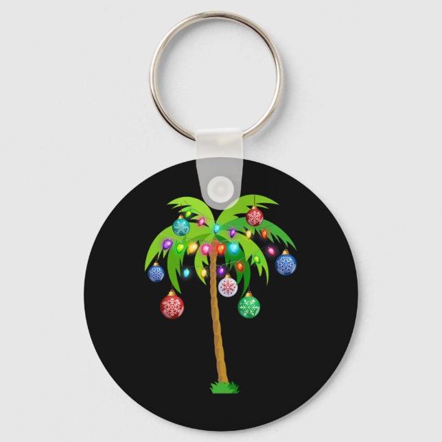 Chaveiro Árvore de Palmeira de Natal do Havaí Tropical Coco (Frente)