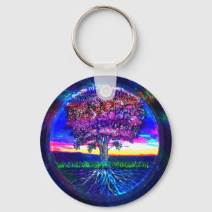 Chaveiro Árvore de vida azul