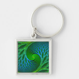 Chaveiro Árvore De Vida Espiral Fractal