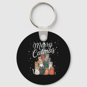 Chaveiro Árvore do Cat Xmas Cats Casado de Natal Catmas