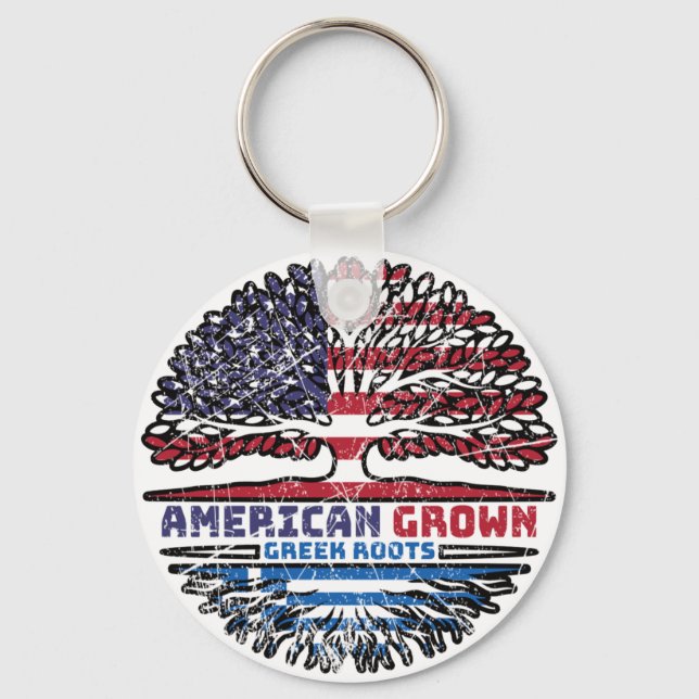 Chaveiro Árvore dos Estados Unidos da América grécia grega (Frente)