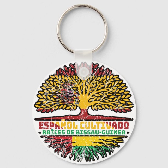 Chaveiro Árvore Espanha Espanhola da Guiné-Bissau (Frente)
