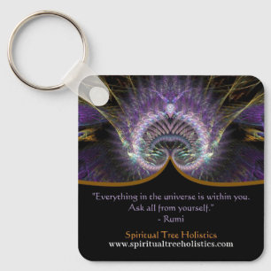 Chaveiro Árvore Espiritual da Arte Fractal da Vida