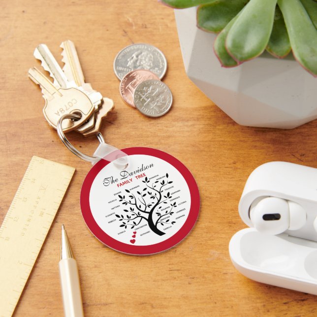 Chaveiro Árvore Familiar Personalizada (20 nomes) (Mesa)