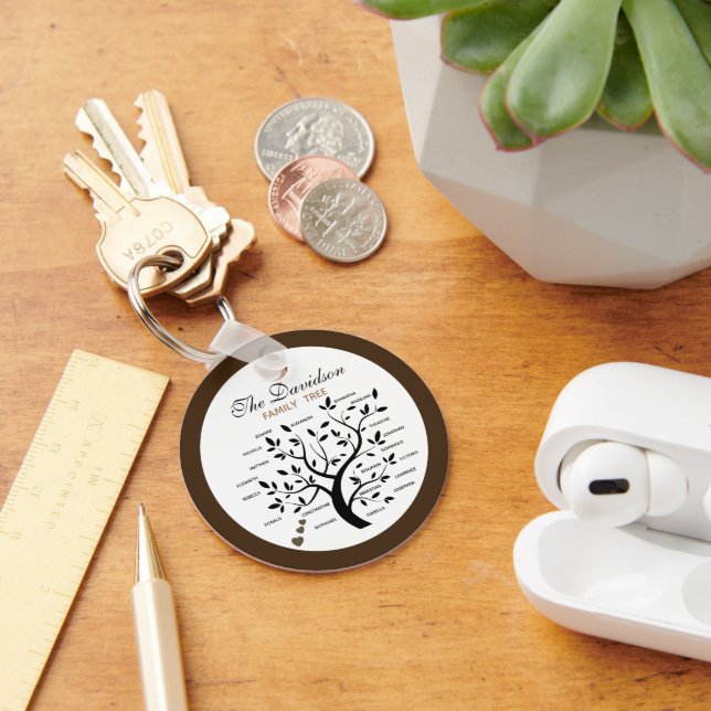 Chaveiro Árvore Familiar Personalizada (20 nomes) (Mesa)