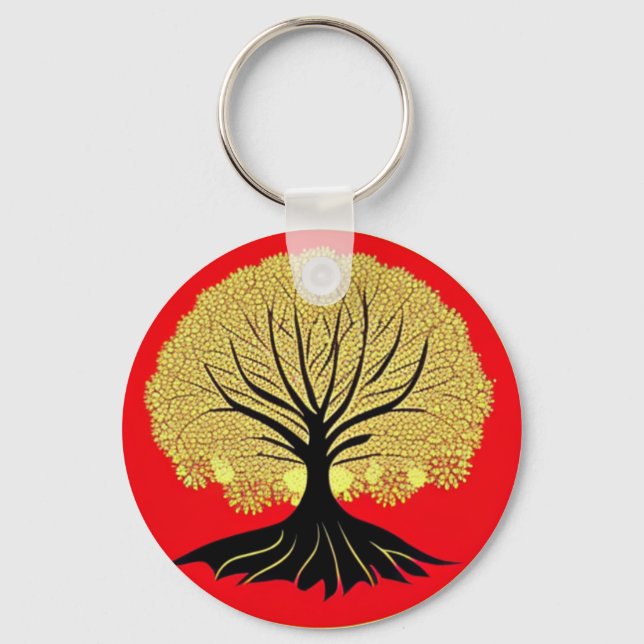 Chaveiro Árvore Floral da Vida (Frente)