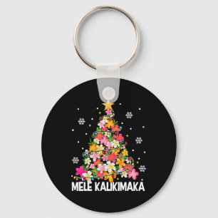 Chaveiro Árvore Floral de Natal Havaiana Mele Kalikimaka Tr