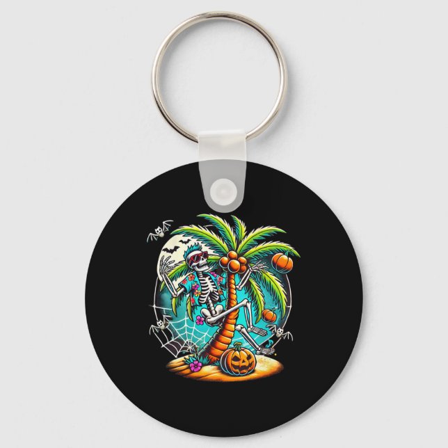 Chaveiro Árvore Palm de Skeleton Halloween (Frente)