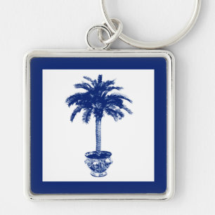 Chaveiro Árvore Palm Potente - marinho azul e branco