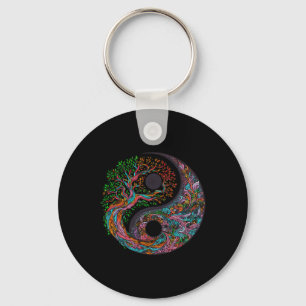 Chaveiro Árvore Yin Yang Da Vida Símbolo Taoísta Meditação 