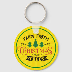 Chaveiro Árvores de Natal frescas fazenda- 54394