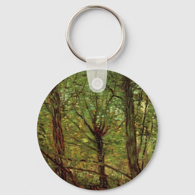 Chaveiro Árvores e Sub-bosque por Vincent van Gogh (Frente)