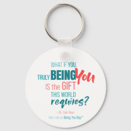 Chaveiro As citações do Dia Internacional do Ser Você