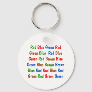 Chaveiro As cores do teste de Stroop
