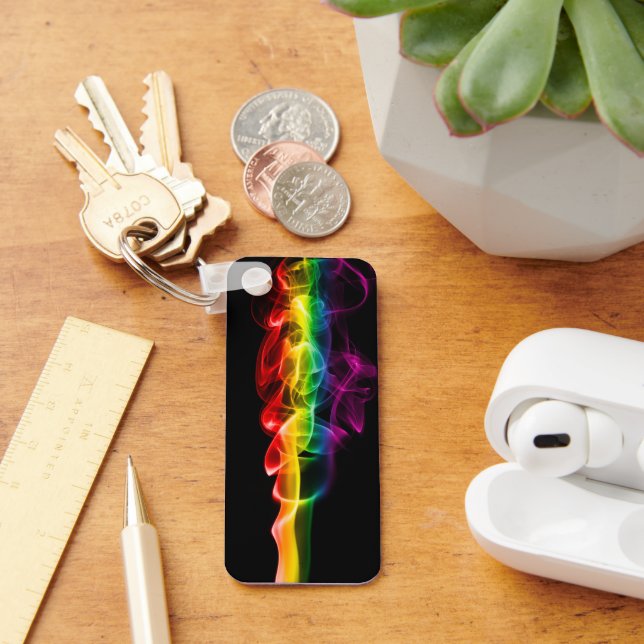 Chaveiro As cores vívidas do arco-íris do SlipperyJoe celeb (Mesa)