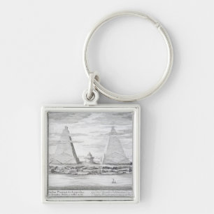 Chaveiro As duas pirâmides de Moeris, rei de Egipto e seu