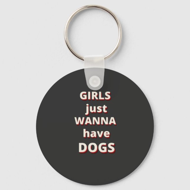 Chaveiro As garotas só querem ter cachorros (Frente)