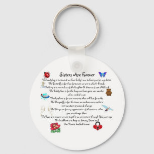 Chaveiro As irmãs são para sempre poema