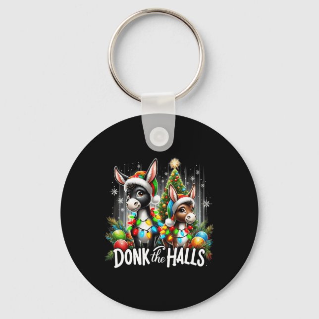 Chaveiro As Luzes De Natal Dão Os Macacos De Natal Dos Hall (Frente)