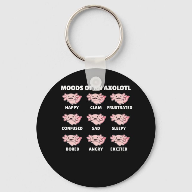 Chaveiro As Várias Faces De Um Sentimento Engraçado Axolotl (Frente)