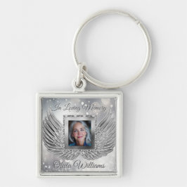 Chaveiro Asas de Anjo Memorial Personalizadas Adicionar Fot